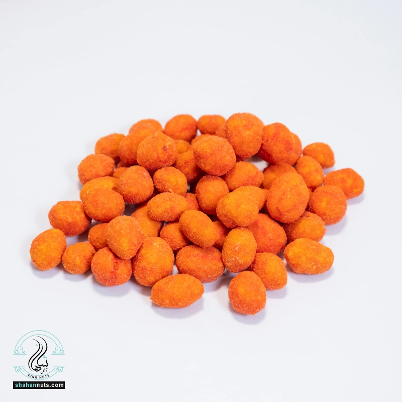 مغز بادام زمینی روکش دار با طعم باربیکیو
